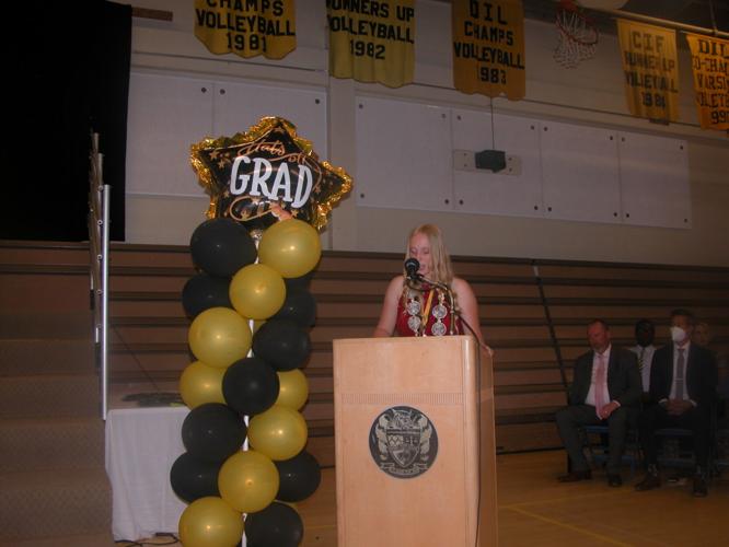 8th Grade Class President Bella Job welcoming everyone to the 8th Grade Promotion_.JPG