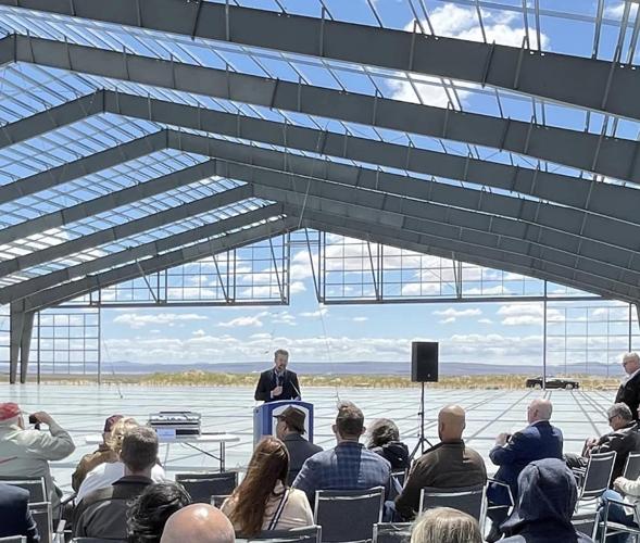 Kern County 2nd District Supervisor Zack Scrivner speaking at the site of the future Flight Test Museum at Edwards on May 5th. Photo Courtesy of.jpg