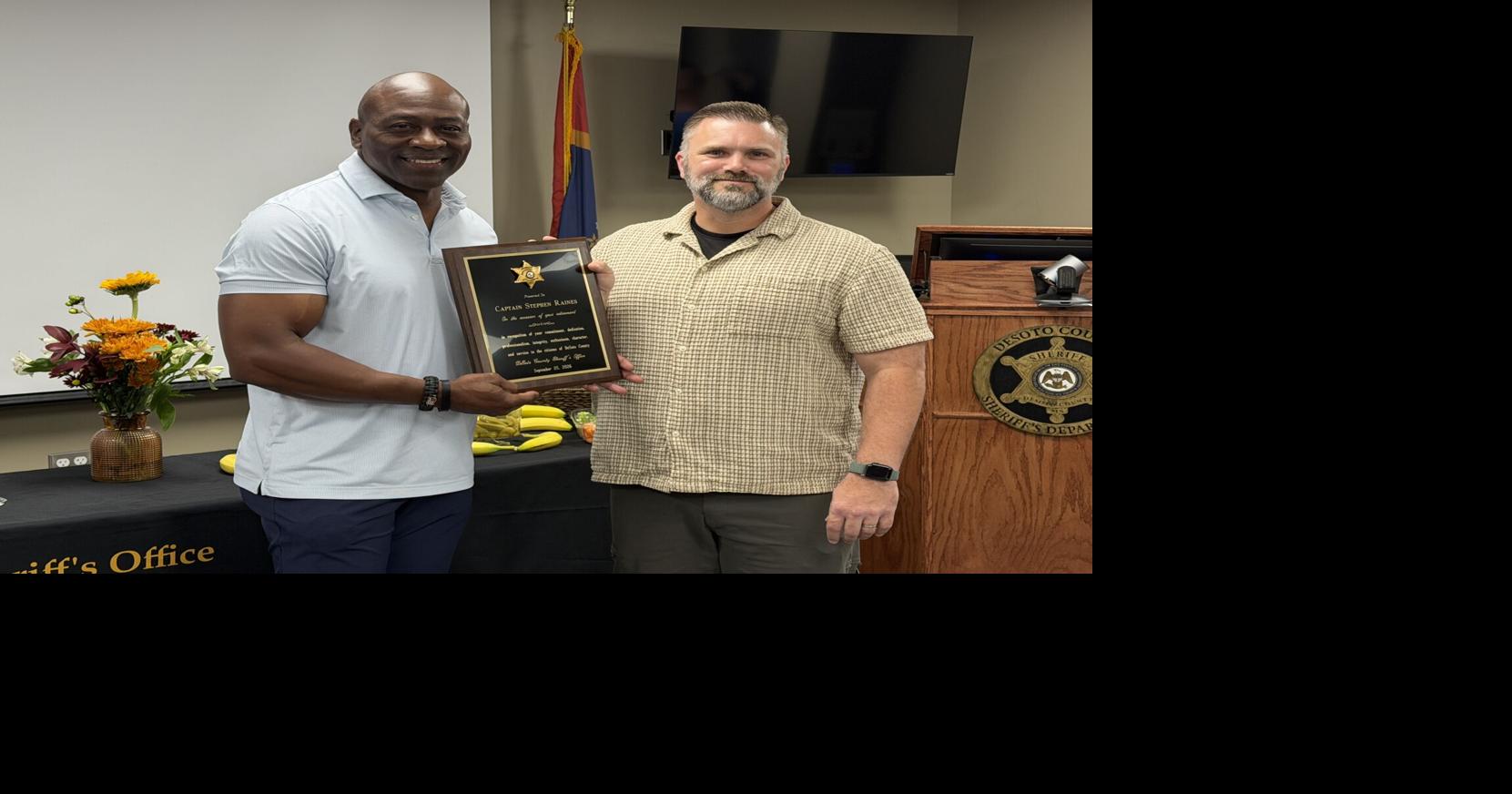 DeSoto County Sheriff’s Office Captain Stephen Raines celebrates retirement after 27 years of law enforcement service