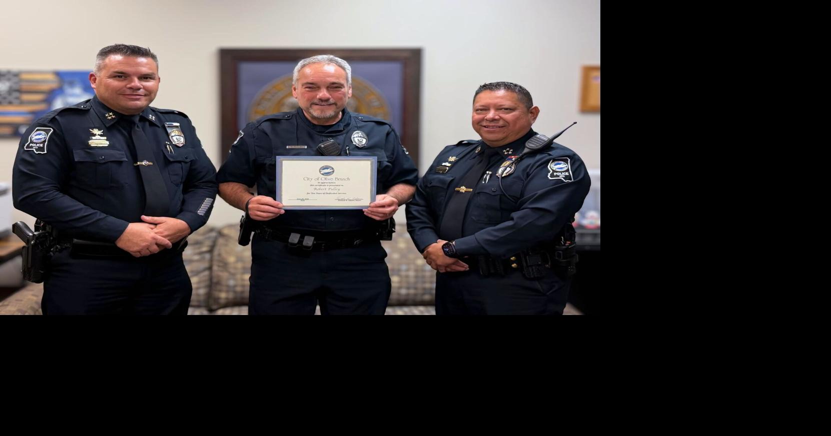 Pulley commended for 10 years of service to OBPD