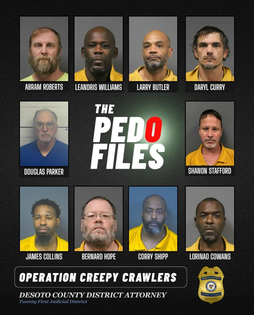 DeSoto County District Attorney's Office arrests ten sex offenders