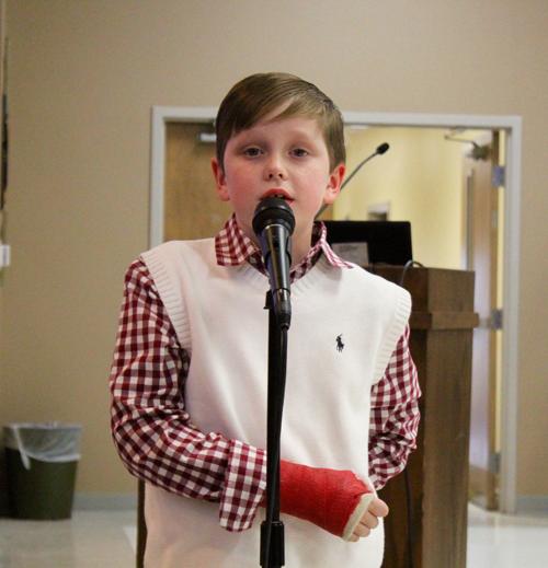 Fleming leads Pledge of Allegiance