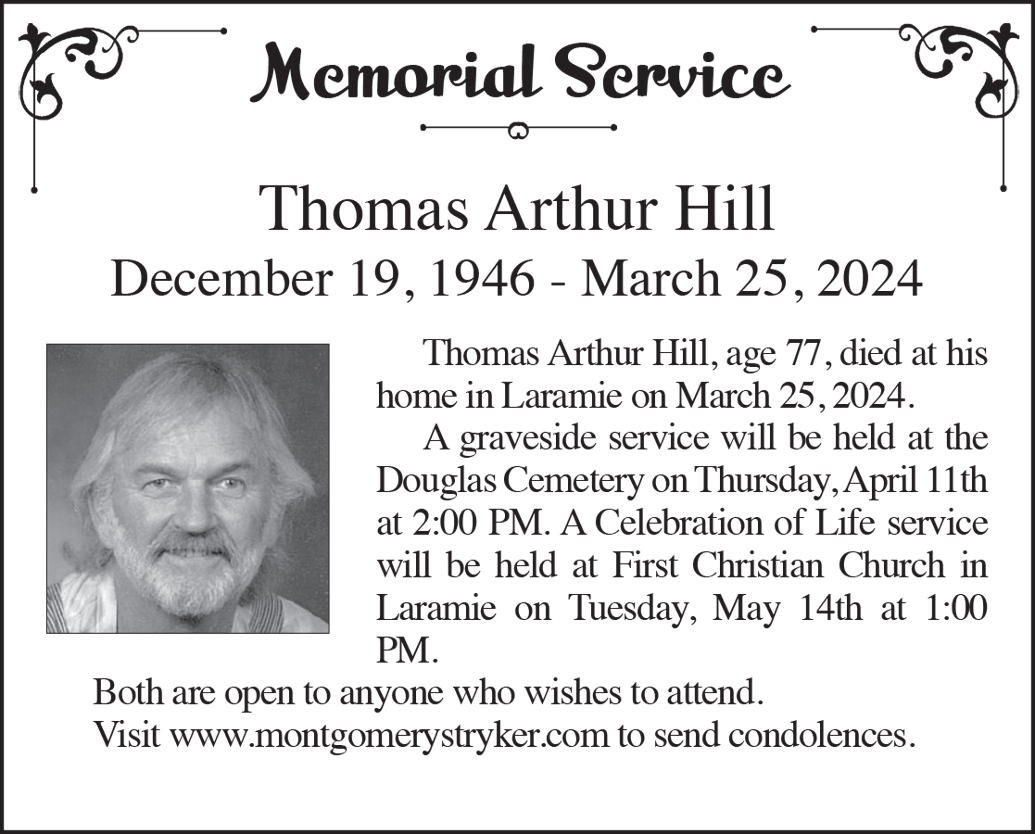 Thomas Arthur Hill Obituaries
