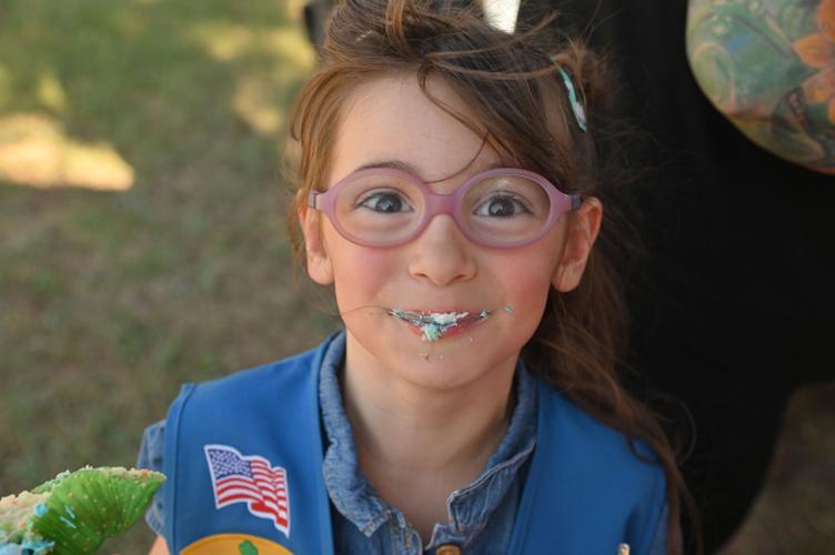 Gallery Some of Duncan’s youngest Girl Scouts perform first flag