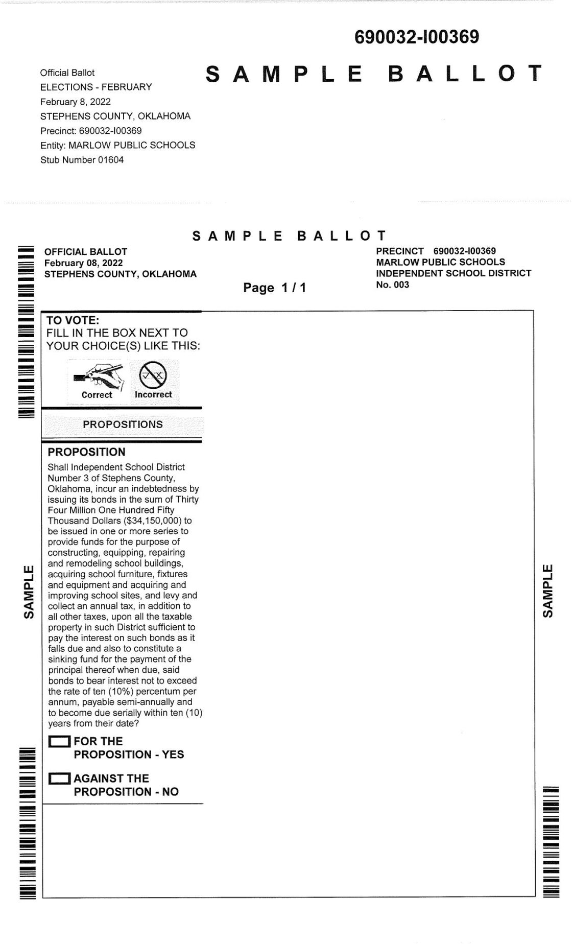 1-15 Election 01132022 Sample Ballot Marlow Schools 02082022.pdf ...