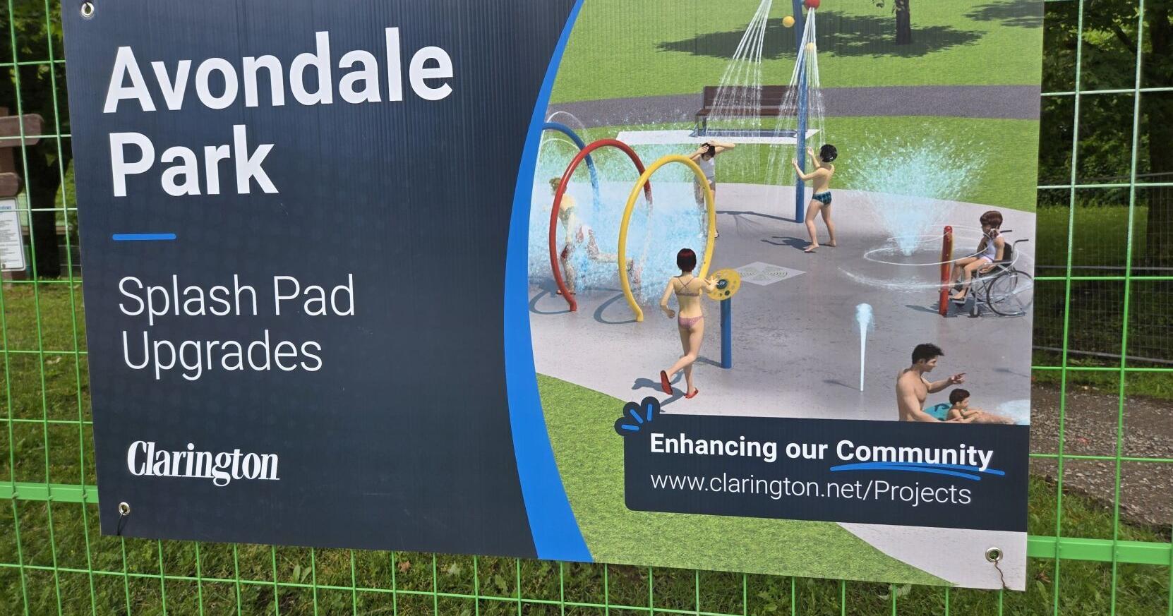 WHAT GOING ON HERE ? Courtice splash pad gets makeover