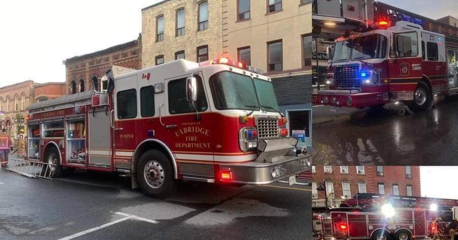 Uxbridge fire department training in Sanford Oct . 17