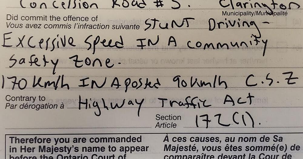 Bowmanville teen charged with stunt driving after vehicle clocked going ...