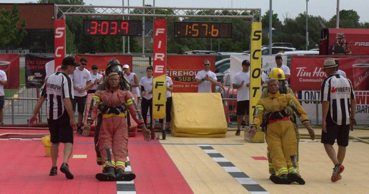 Firefit Course Layout Firefighters race through gruelling obstacle course at FireFit in Oshawa