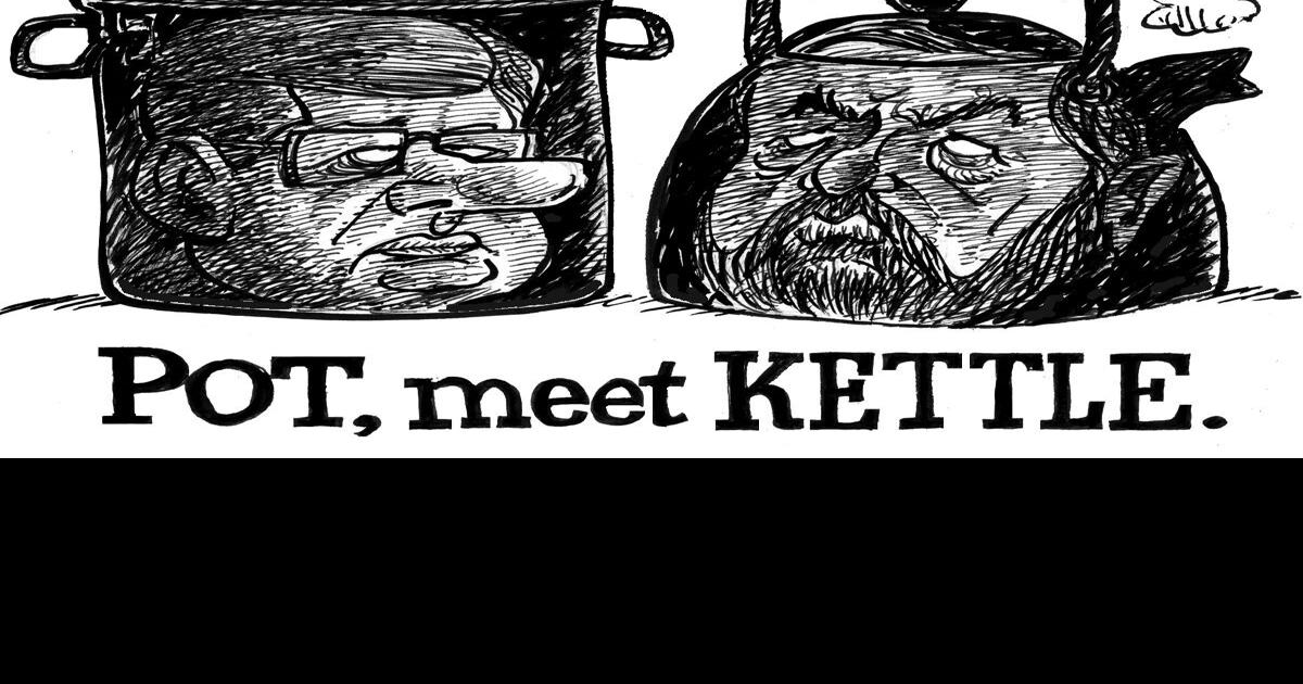 Today's cartoon Pot calling kettle black