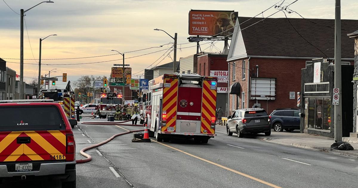 Stretch of Simcoe Street South closed for Oshawa fire