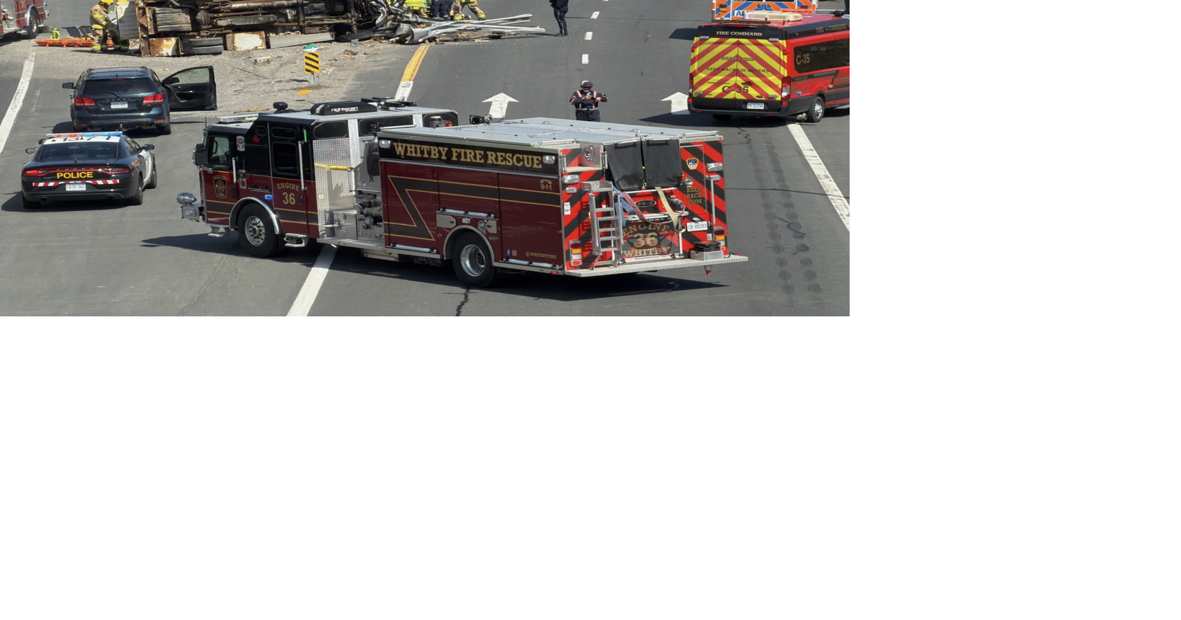 Driver taken to hospital after Highway 407 crash in Whitby
