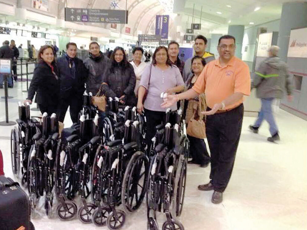 Ajax Hindu temple donates wheelchairs to Trinidadians