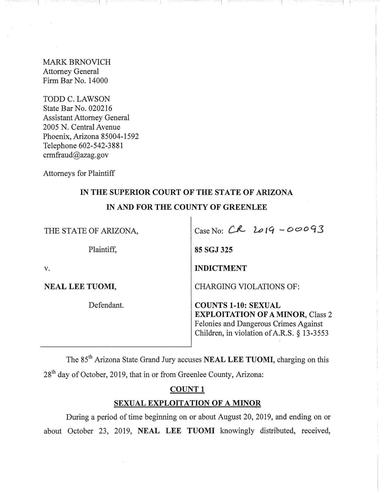 Tuomi Indictment