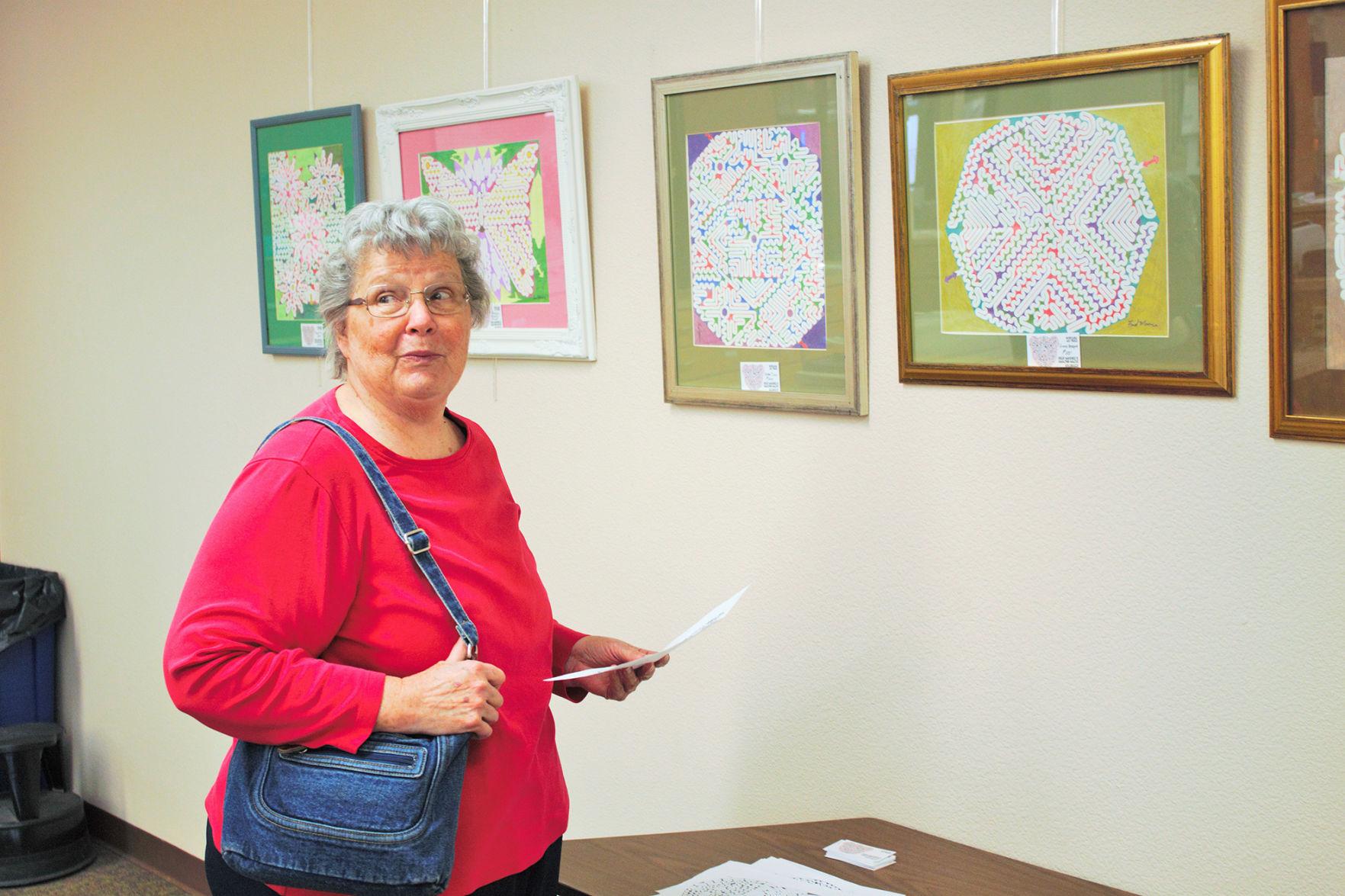 Disabled vet’s maze artwork on display at library Local