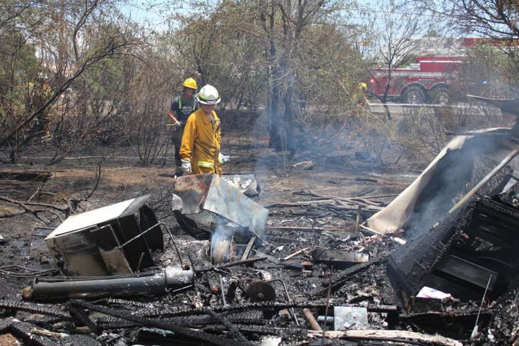 Fire in Thatcher sweeps through multiple yards Local News