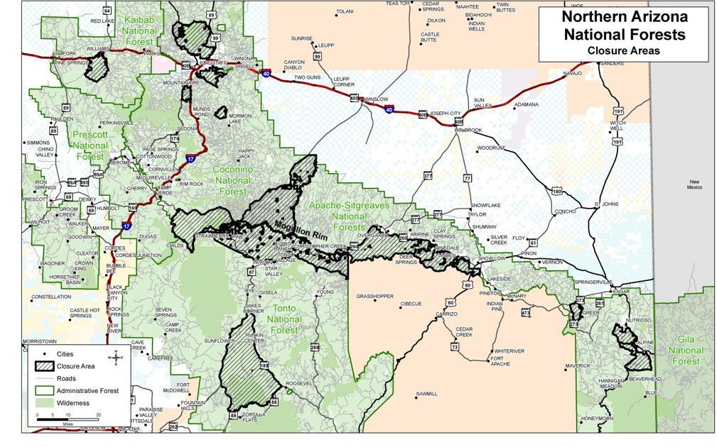Arizona Forest Closures 2022 Map