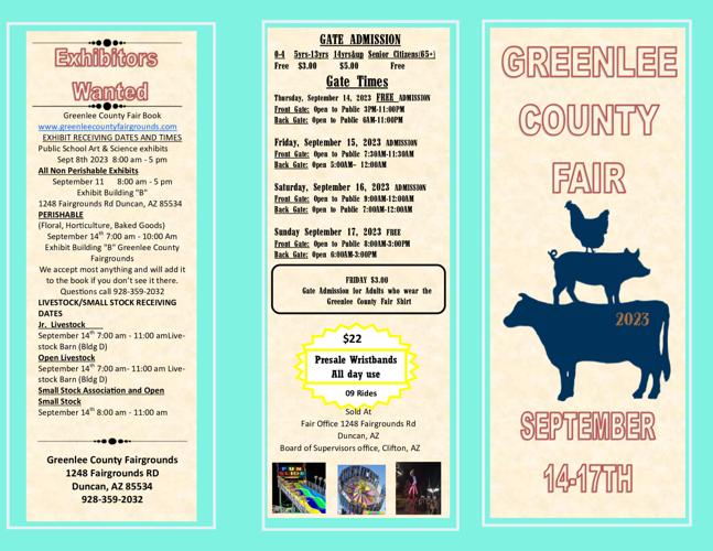 Home on the Range 2023 Greenlee County Fair to showcase the pleasures