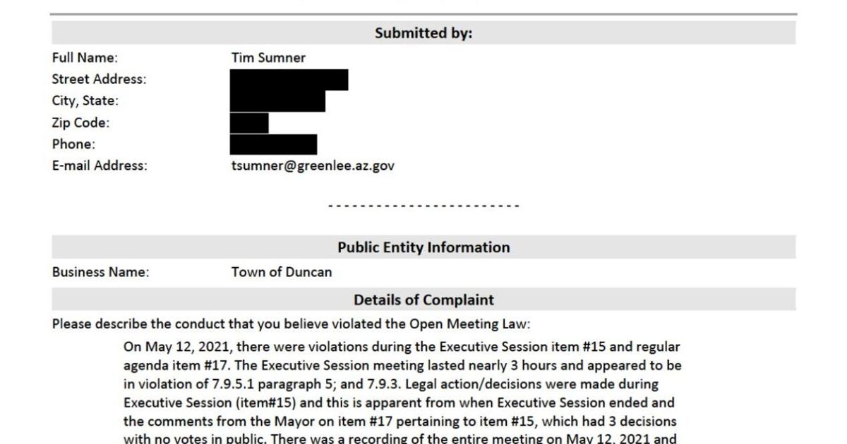 Tim Sumner complaint | | eacourier.com