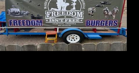 Banner heralds memorial dedication, reappearance of 'Freedom Burgers' - Vimarsana News