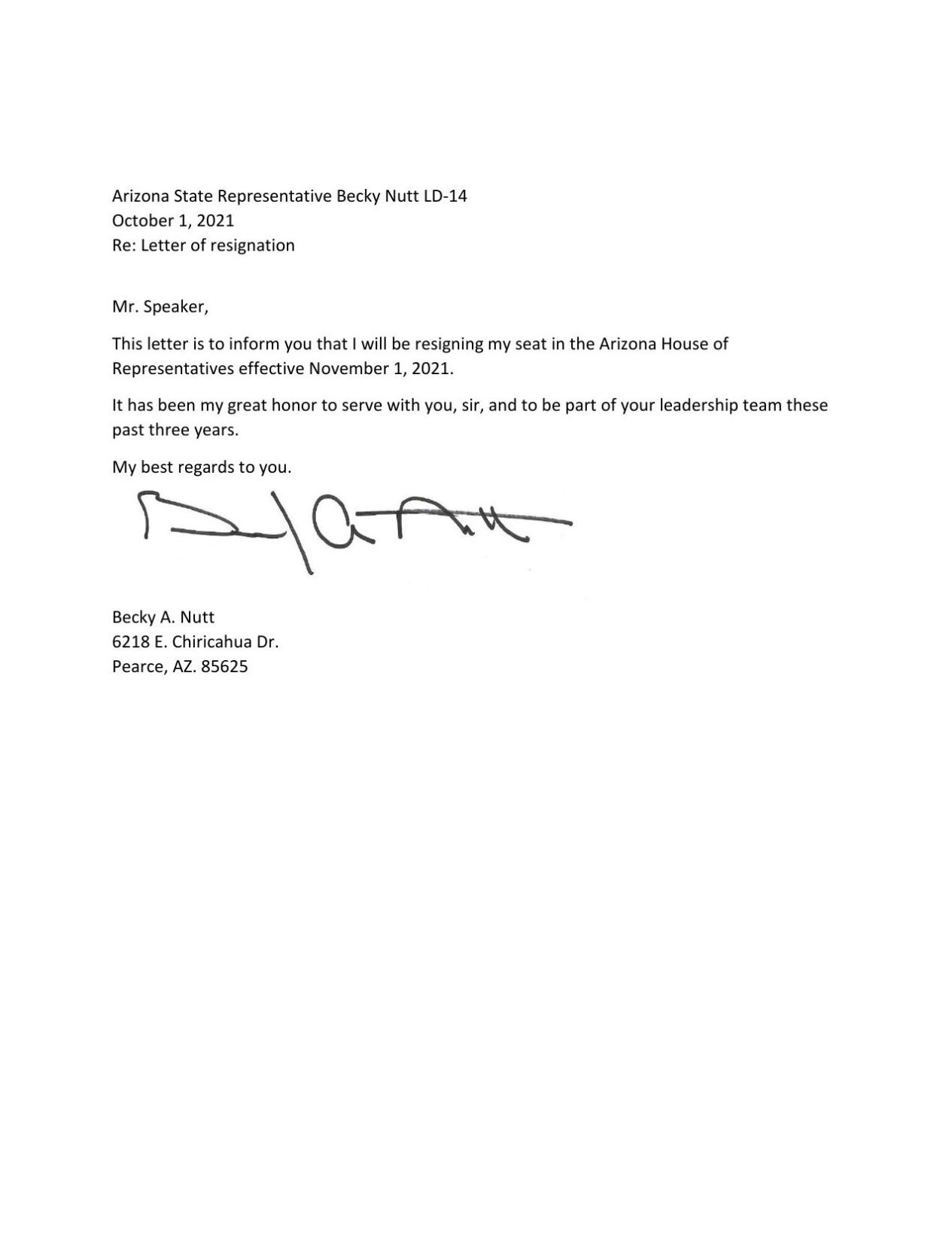 Resignation letter | | eacourier.com