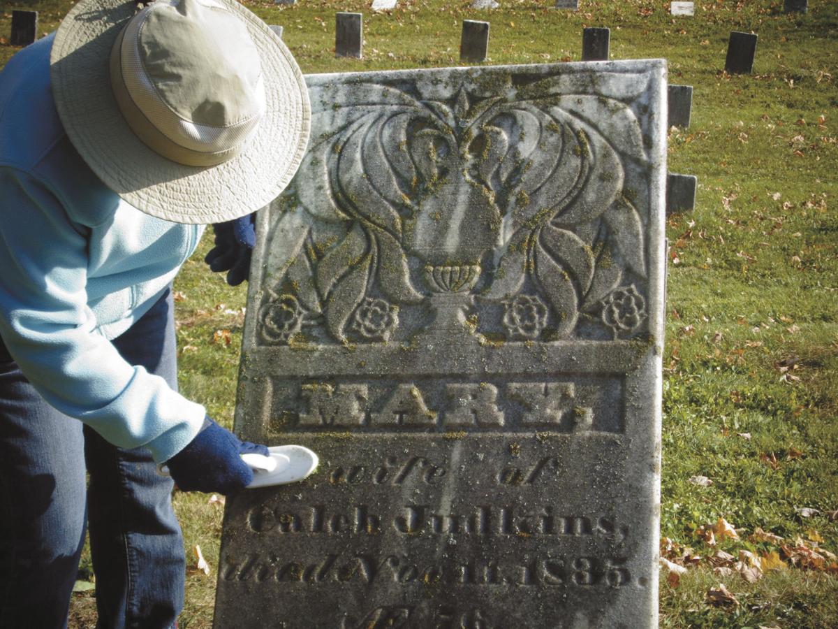 Volunteers learn how to clean an old gravestone  News