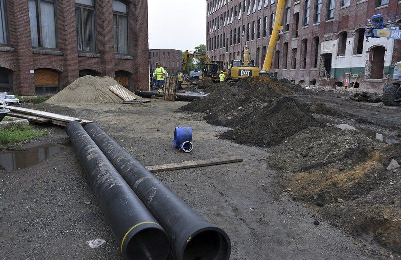 Water main break hits mills on Lawrence Methuen line Merrimack