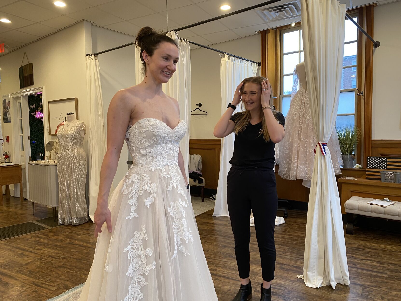 Brides Across America gifts wedding dresses to service first