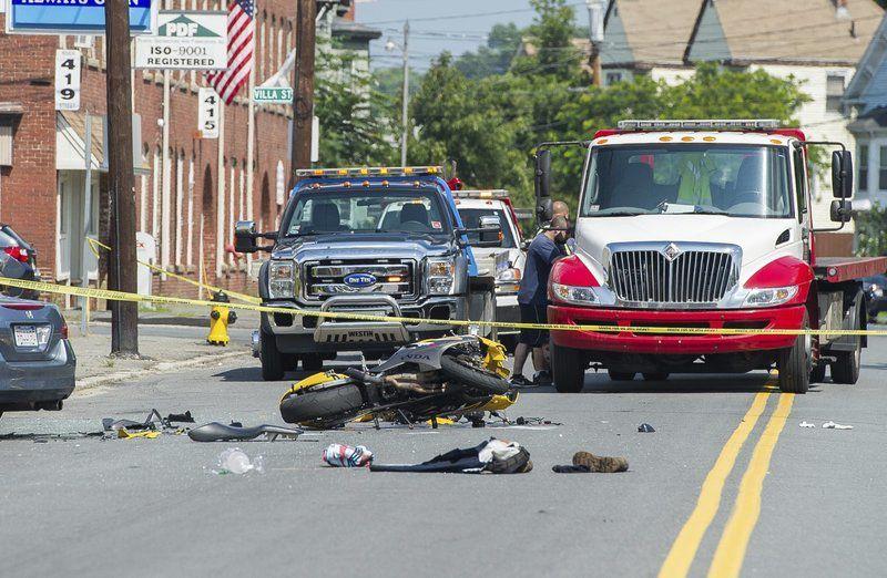 Motorcycle crash shuts down street Haverhill