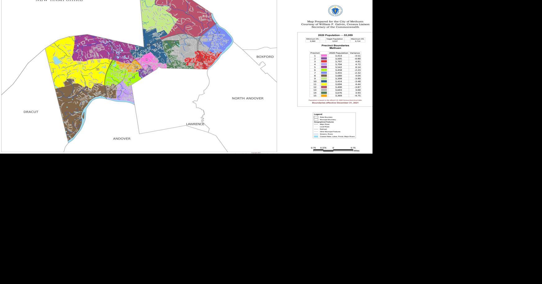New Methuen voting precinct maps head for state approval Merrimack Valley