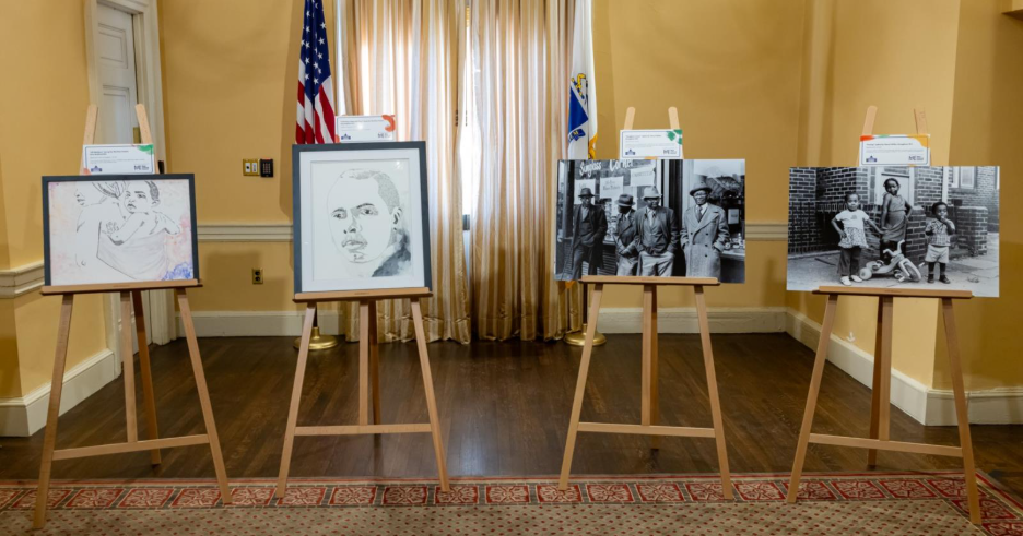 Healey unveils art exhibition for Black History Month