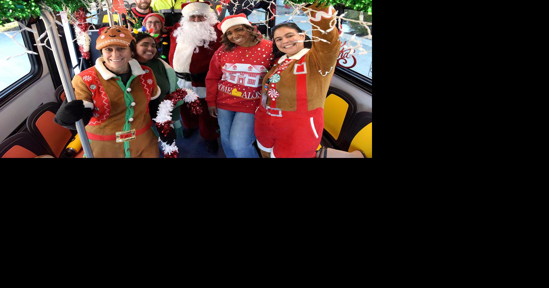 Stuffing a bus for kids in need