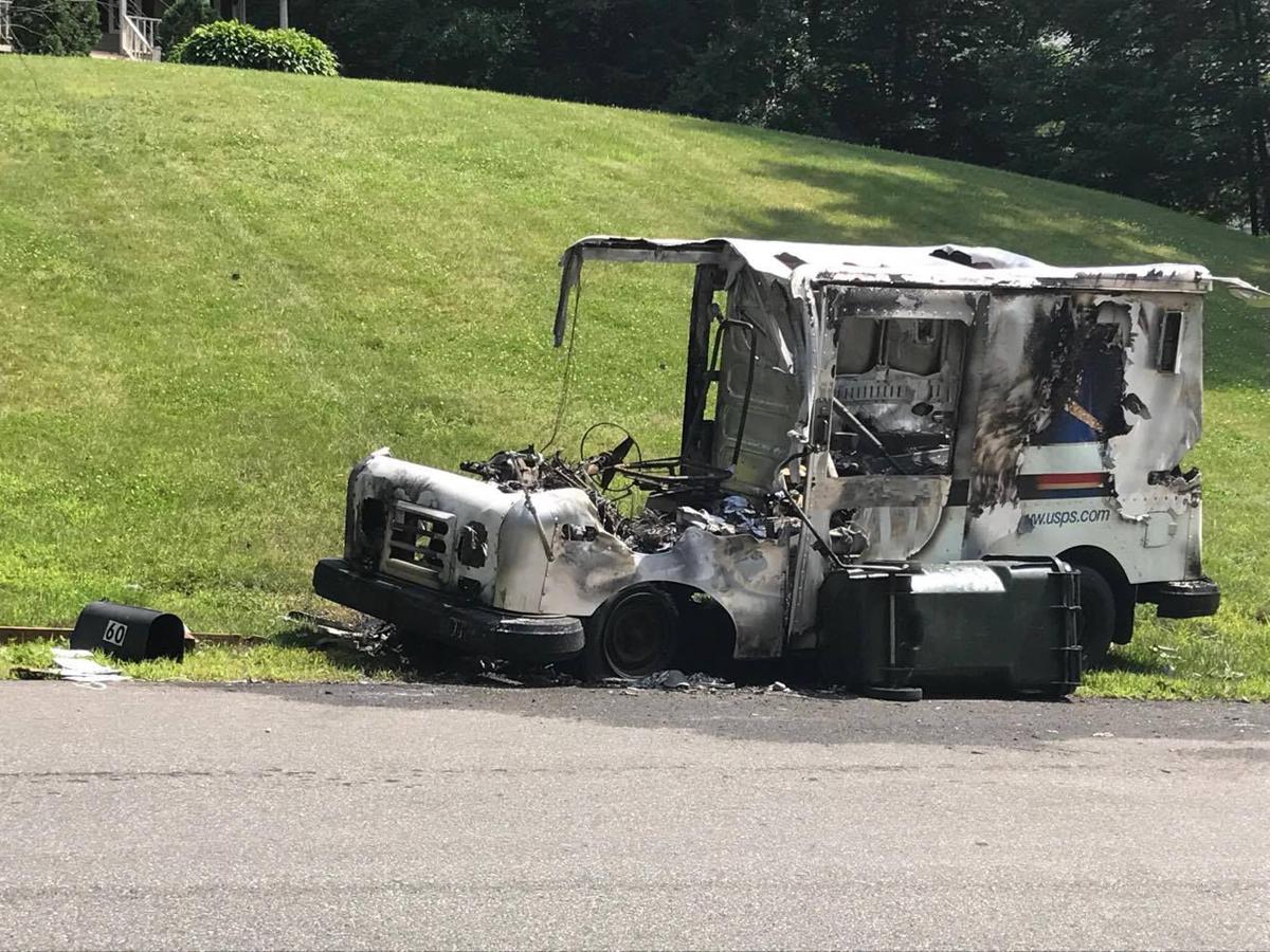Mail truck catches fire in Londonderry neighborhood New Hampshire