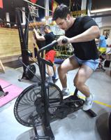 Lawrence fire Lt. Jamiel Ortiz and his friend, Ricky Frias, organizers of the Salt Addiction Fishing Derby (May18) and the  "sweating for a cause" workout held on Saturday,  April 20 at the Fitness Appeal gym on Canal St. in Lawrence. Twenty fitness e...