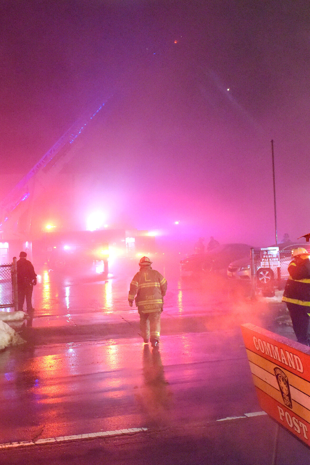Firefighters battle blaze in church rectory for hours Monday night