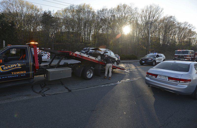 One person injured in twocar crash on Route 114 Merrimack Valley