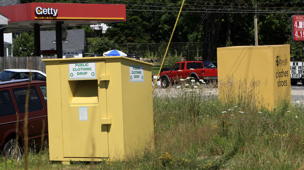 yellow drop box for clothes near me