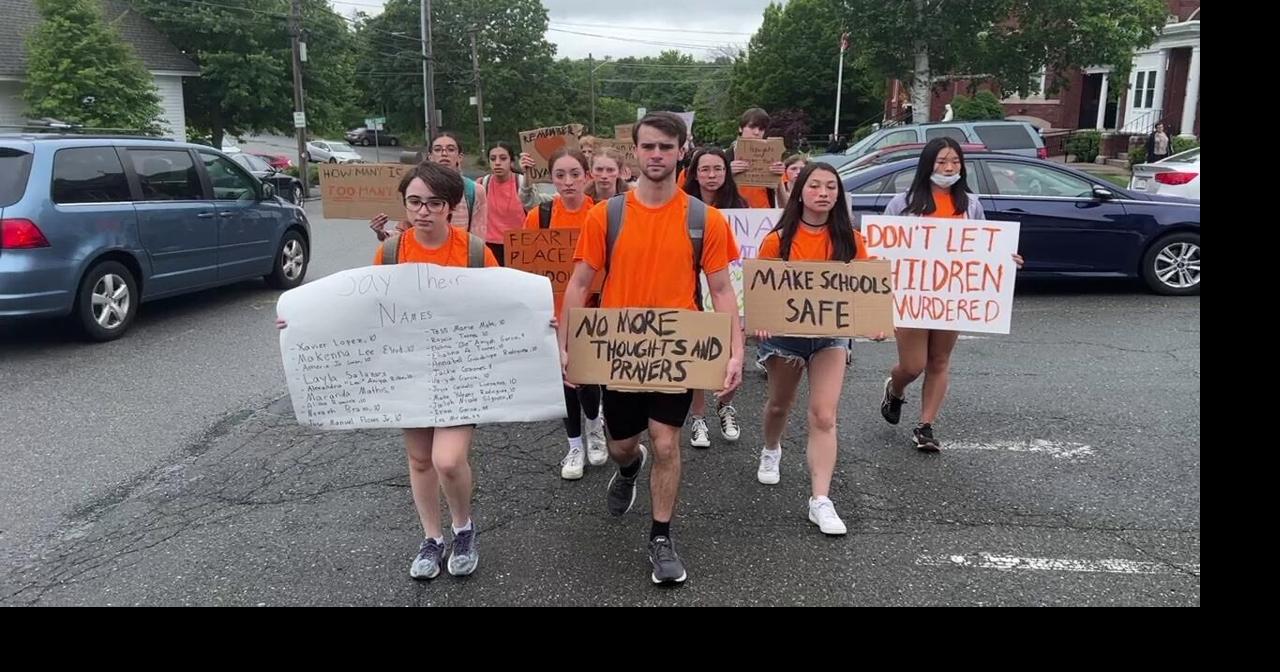 Andover High students march to protest gun violence