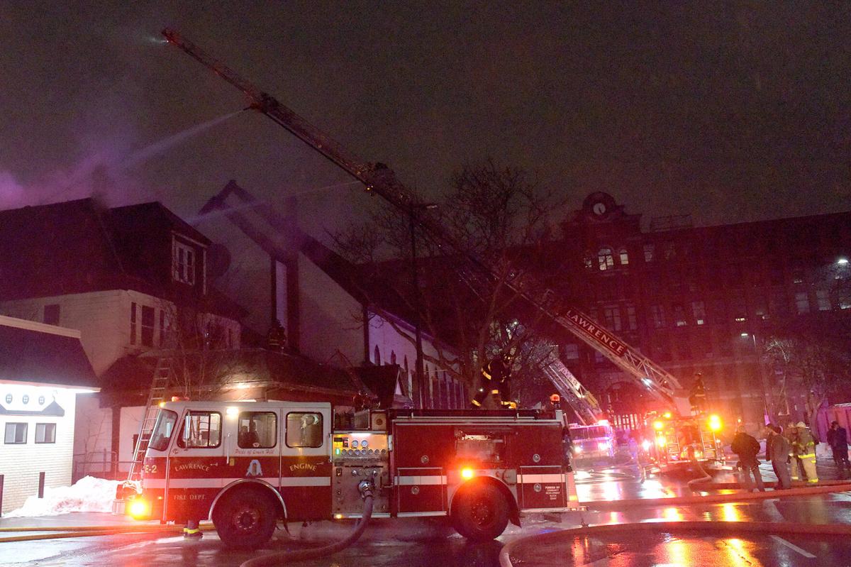 Firefighters battle blaze in church rectory for hours Monday night