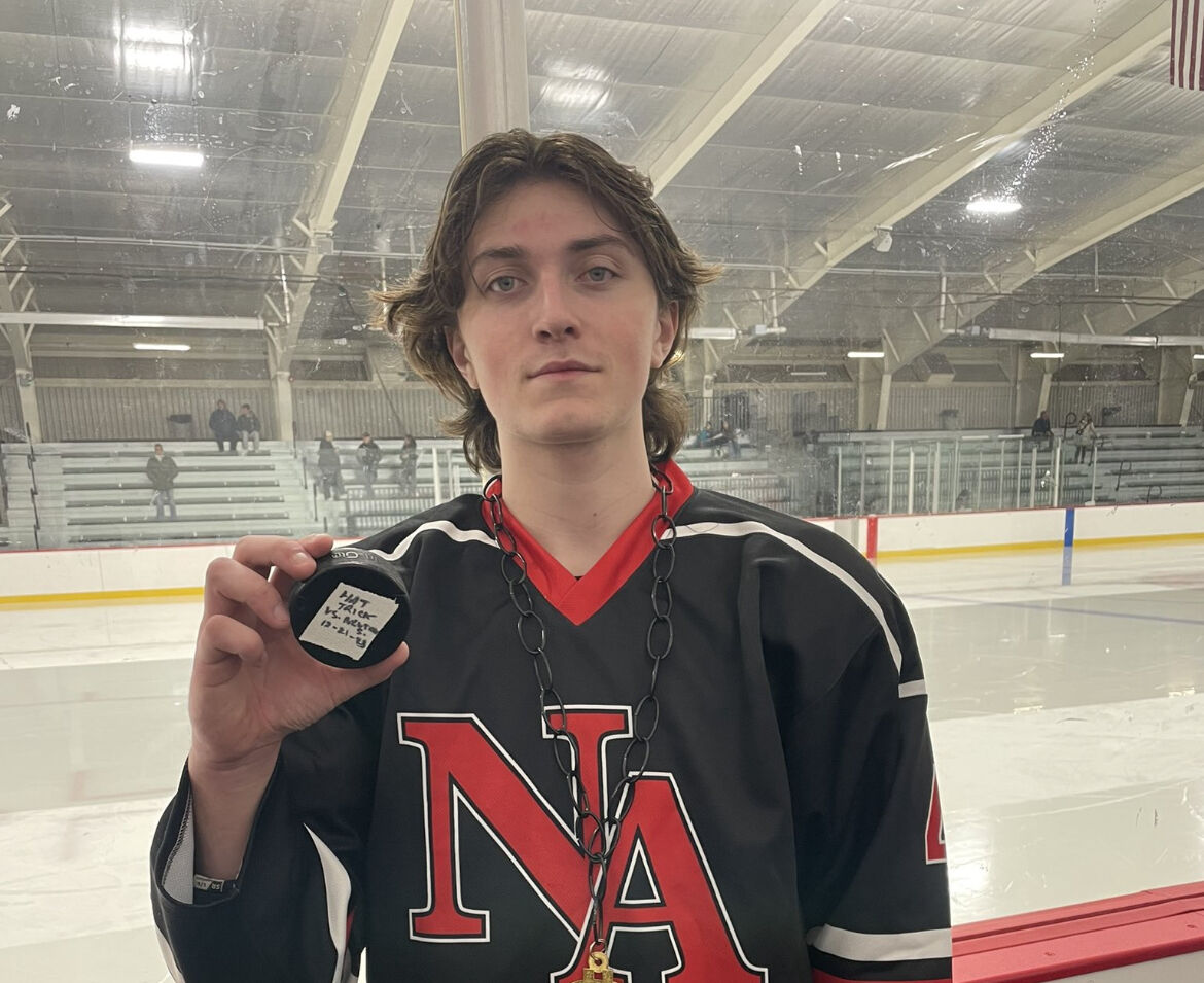 Senior Dylan Fitzpatrick Leads North Andover Boys’ Hockey Team with 7 Goals and 5 Assists, Junior Nate Hemman Paces Andover Team with 5 Tallies