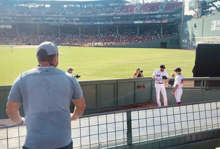 Chris Sale throws batting practice at Fenway Park