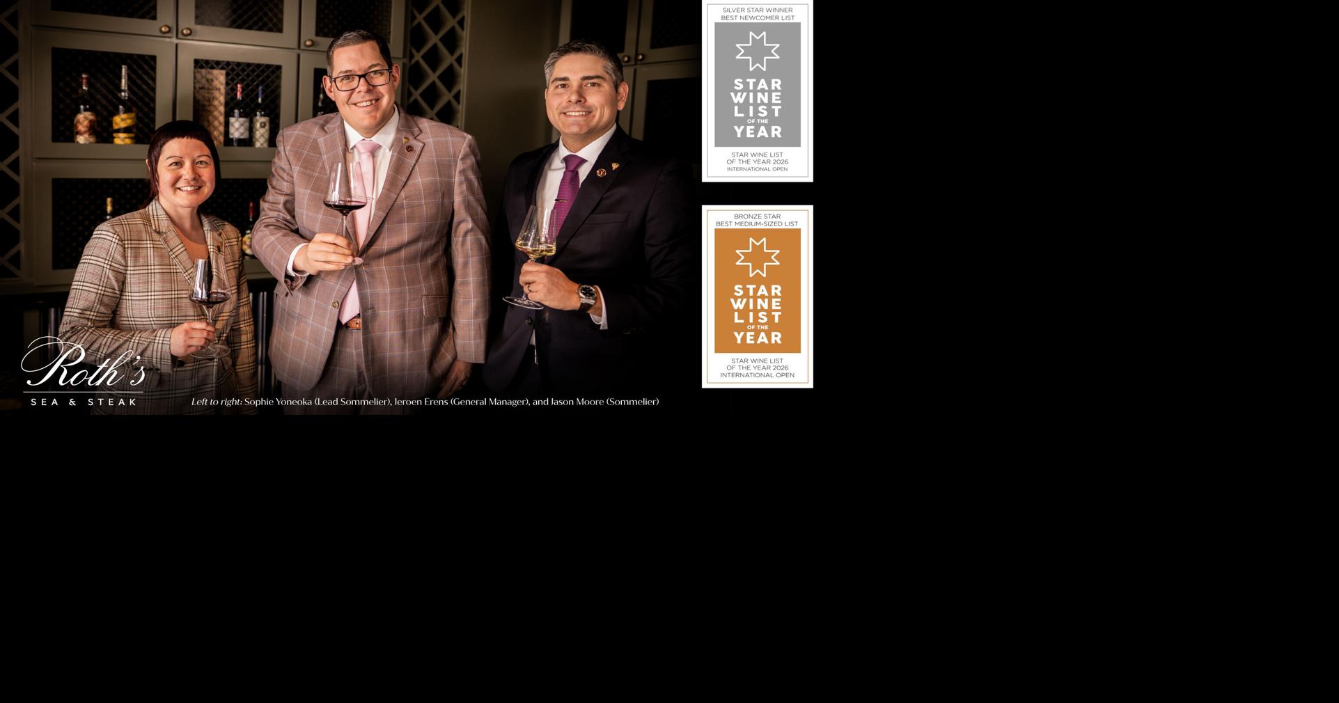 VENU’s Roth’s Sea & Steak Recognized Among the Best Wine Programs in The Americas