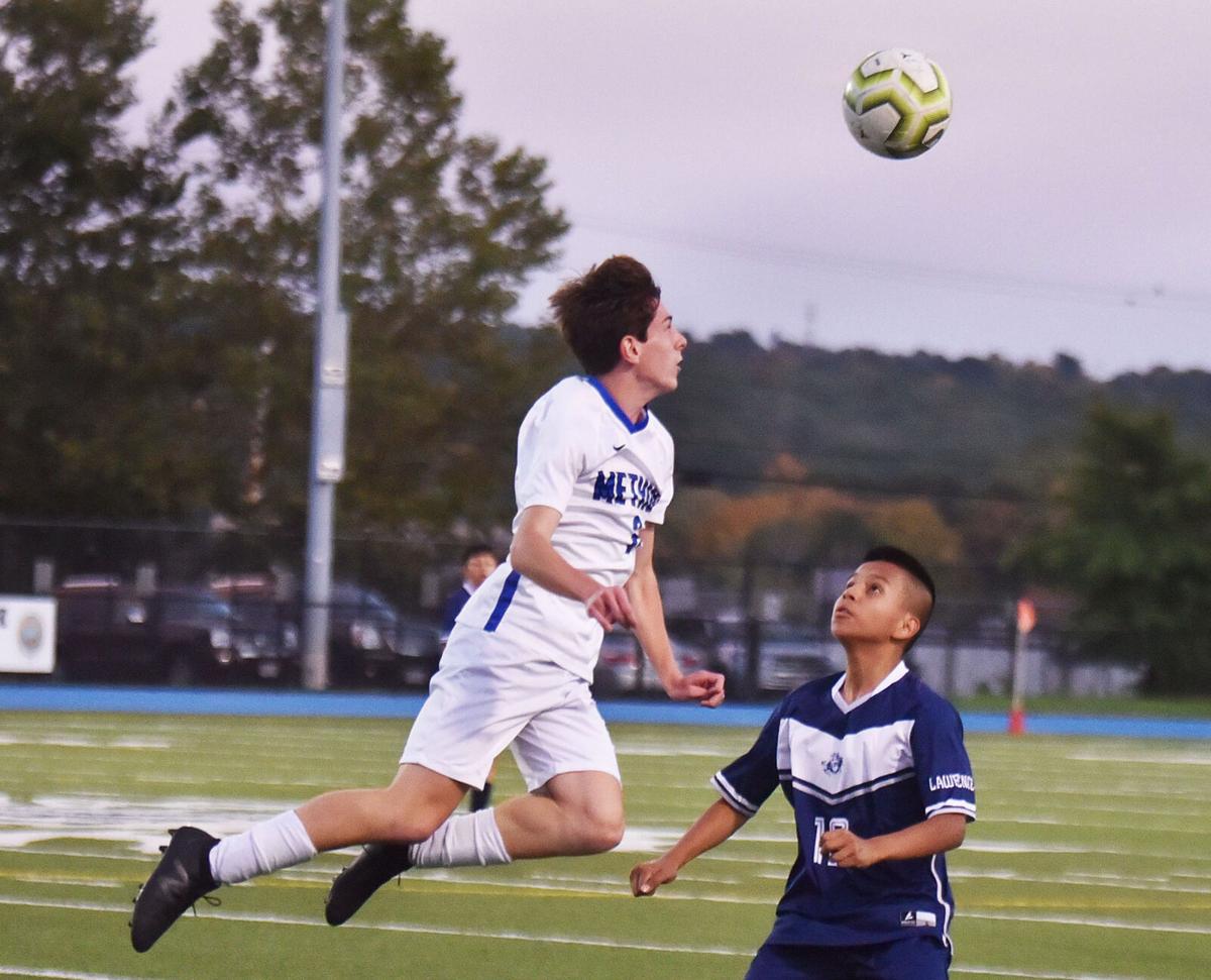 Methuen Rangers at Lawrence Lancers in boys soccer action