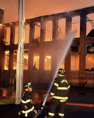 Eight-alarm fire ravages Haverhill mill building