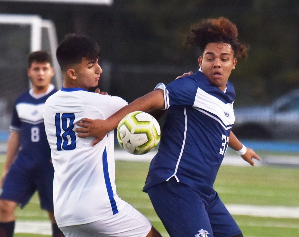 Methuen Rangers at Lawrence Lancers in boys soccer action
