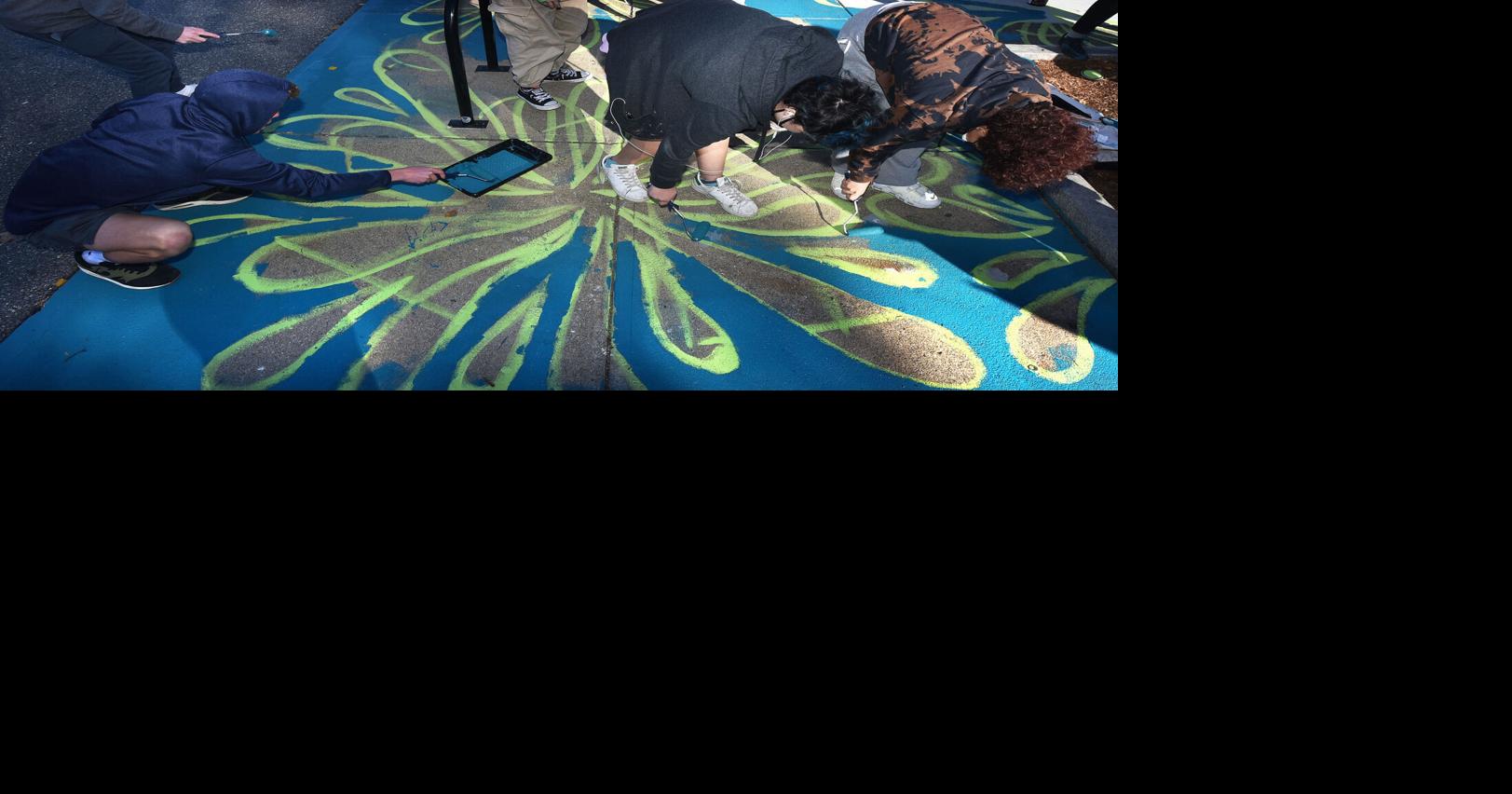 Art for Andover Students paint downtown mural News