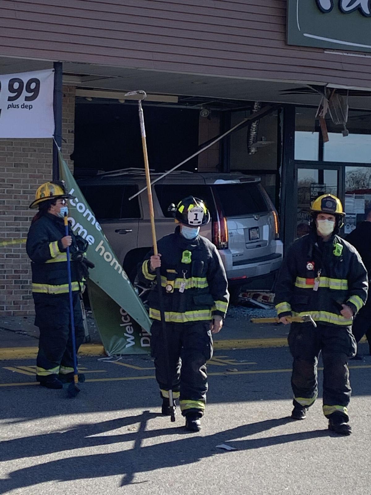 SUV crashes into Panera Bread