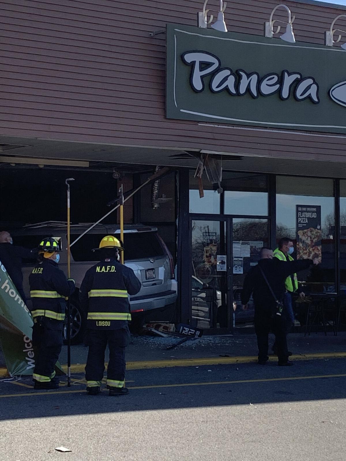 SUV crashes into Panera Bread