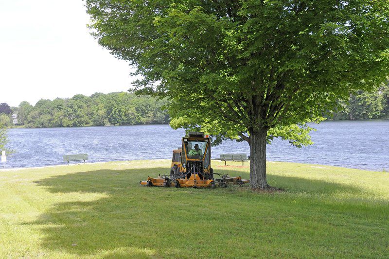 Tons of sand dumped to expand beach at Haverhill's Plug Pond