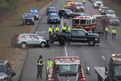 495 crash accident haverhill tuesday morning driver police dies woman update eagletribune andover interstate southbound killed responders fatality scene work